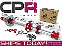 Complete 40mm Axle Kit 8mm Keyway Red