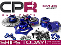 40mm Axle Kit Less Shaft 8mm Keyway Blue