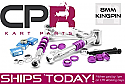 Stub Axle Spindle Suit Arrow CRG Silver Pair w/Purple Spacers