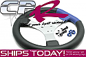 Steering Wheel Flat Top Stiched Blue with Blue Anodised Kit