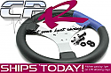 Steering Wheel Flat Top Stiched Blue with Black Anodised Kit