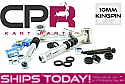 Stub Axle Spindle Suit Arrow CRG Silver Pair w/Black Spacers (10mm Kingpin)