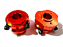 Rear Wheel Hub Hubs Pair 25mm Orange (Short, faulty drilled incorrectly)