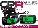 GT Tacho and Cylinder Head Temp Guages PACK with Dual steering wheel Mount