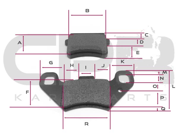 Kart Brake Pads • BRM, K-KART • model 504-0