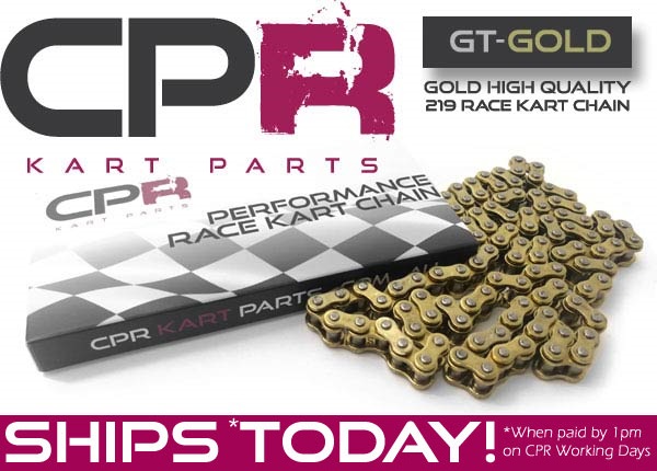 Go Kart Chain GT-GOLD Premium Race 219 Pitch 104 Links BRAND NEW CHN1045 and 77T GOLD 219P SPROCKET