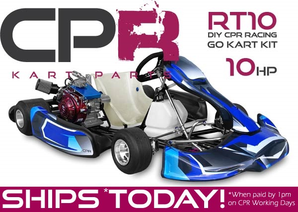 RT10 DIY Kit Complete Go Kart WITH 10hp 200cc ENGINE, Race brakes and full plastics set (Senior Size)