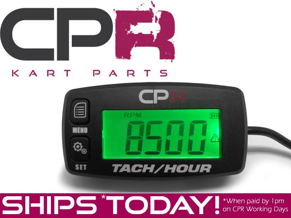 Tacho GT CPR 2 or 4-Stroke with Max RPM Recall - Easy To Read Large Display, Backlight, Replaceable Battery, RPM Alert