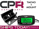 Tacho GT and Steering Wheel Mount CPR 2 or 4-Stroke with Max RPM Recall - Easy To Read Large Display, Backlight, Replaceable Battery, RPM Alert