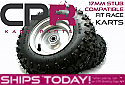 Go Kart Off Road Rims & Tyres PAIR (Bearing Type Fronts) Brand New suit 17mm Stub Axles
