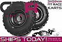 Complete Go Kart Off Road Rims & Tyres REAR PAIR ONLY - NEW MODEL 3x50mm PCD FITS RACE KART HUBS