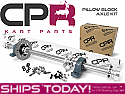 Complete 40mm Axle Kit 8mm Keyway Silver PROJECT series with Pillow Blocks