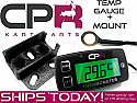 Cylinder Head Temperature Gauge GT and Steering Wheel Mount CPR 2 or 4-Stroke with Max Temp Recall - Easy To Read Large Display, Backlight, Replaceable Battery, Temp Alert (V2)